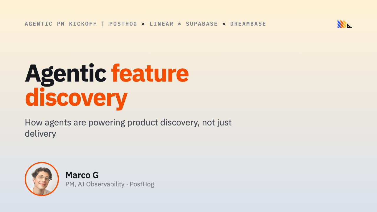 Agentic feature discovery, title slide